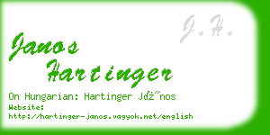janos hartinger business card